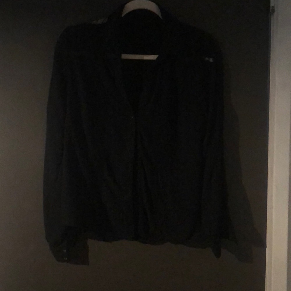 Black see through lace top size medium